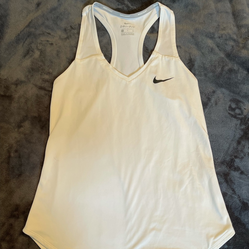 Nike White Dri-fit Workout Tank S